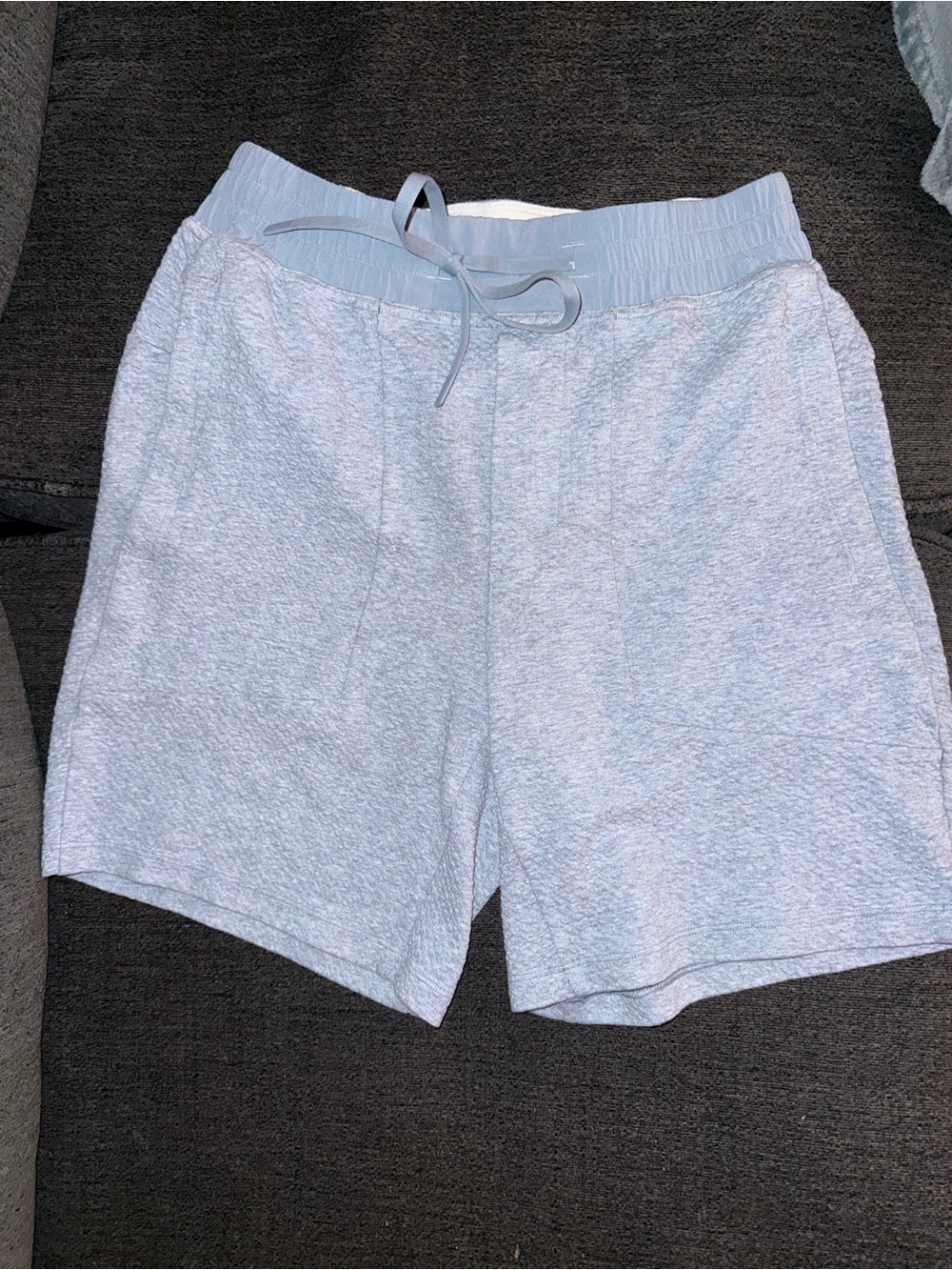 lululemon athletica Light Gray Terry Drawcord Athletic Shorts